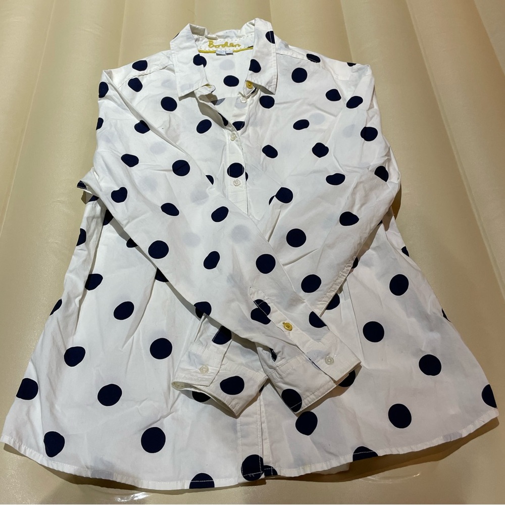 Boden Polka Dot Shirt Button Down